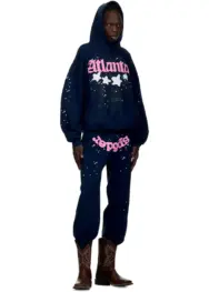 Sp5der Atlanta Sweatpants Navy - Image 3