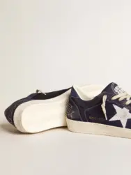 Ball Star LTD in blue suede and nylon with white star and blue heel tab - Image 3