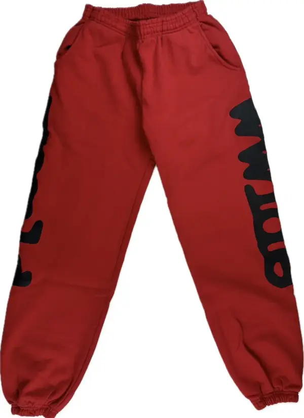 Sp5der Beluga Sweatpants Red - Image 2