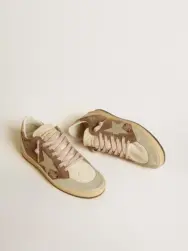 Ball Star in brown suede with leather star and heel tab - Image 2