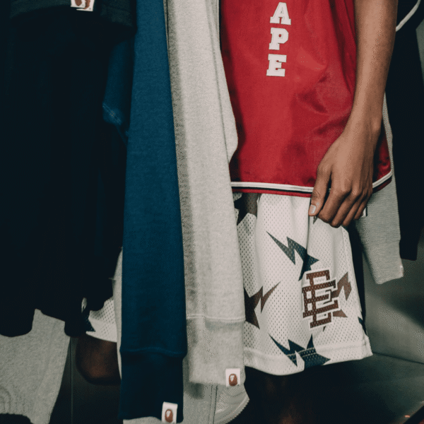 Eric Emanuel x BAPE EE Basic Short Cream/Brown/Navy - Image 2