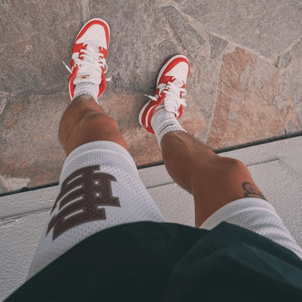 Eric Emanuel EE Basic Short White/Grey/Maroon - Image 2