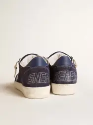 Ball Star LTD in blue suede and nylon with white star and blue heel tab - Image 4