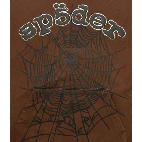 SP5DER BROWN Hoodie - Image 3