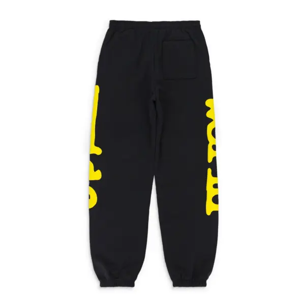 Sp5der Beluga Sweatpants Onyx/Yellow - Image 2