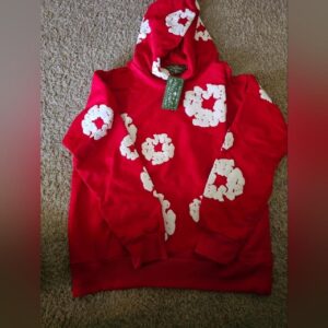 Denim Tears The Cotton Wreath Sweatshirt Red – stylish streetwear unisex sweatshirt in red color