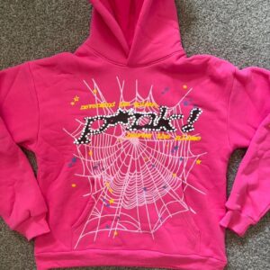 Sp5der PNK V2 Hoodie Pink – stylish streetwear unisex hoodie in pink color