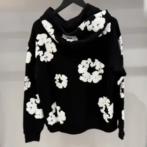 Denim Tears The Cotton Wreath Sweatshirt Black – stylish streetwear unisex sweatshirt in black color