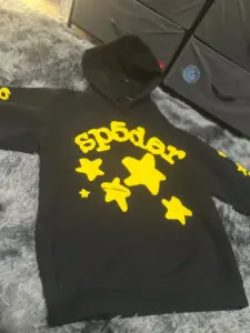 Sp5der Beluga Hoodie Onyx Yellow – stylish streetwear unisex hoodie in onyx yellow color