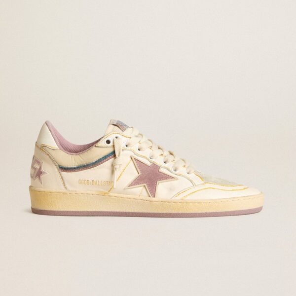 Women's Ball Star Sneakers – Nappa Leather with Mauve Star