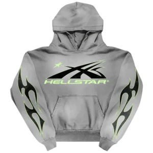 Hellstar Sport Logo Hoodie Faded Grey
