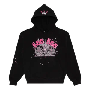 Sp5der Angel Number Hoodie Black
