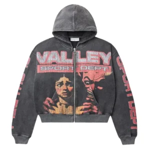 Vale Forever “Devil’s Advocate” Zip-Up Hoodie – Black/Red