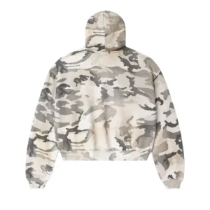 Forever Winter Camo Zip-Up Long-Sleeve Tee - Off-White