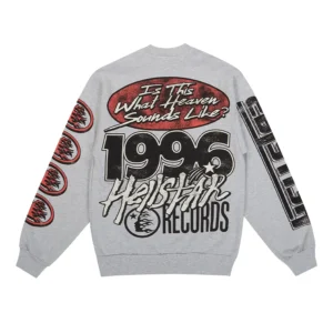 HELLSTAR RECORDS CREWNECK HEATHER GREY