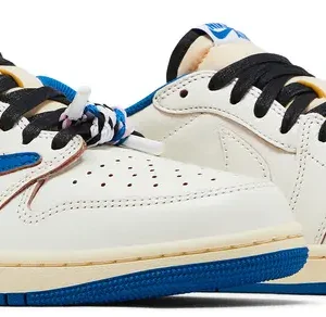 Air Jordan 1 Low OG SP x Travis Scott x fragment design “Sail Military Blue”