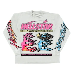 Hellstar Pixel L/S Tee White