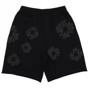 Denim Tears Mono Wreath Sweatshorts Black