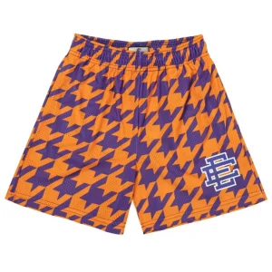 Eric Emanuel EE Basic Short Orange/Purple Houndstooth