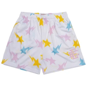 Eric Emanuel x BAPE EE Basic Short White/Yellow/Blue/Pink