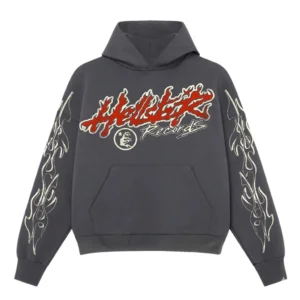 HELLSTAR STUDIOS RECORDS TOUR HOODIE FADED BLACK