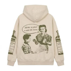 Cough Syrup Cures The Cough Hoodie Beige