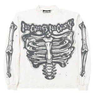Hellstar Airbrushed Bones Longsleeve White