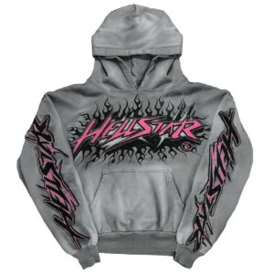Hellstar Future Flame Hoodie Grey