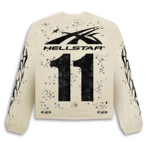 Hellstar Moto Cross Long Sleeve White
