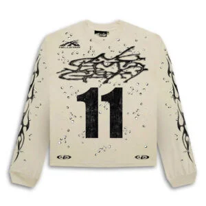 Hellstar Moto Cross Long Sleeve White