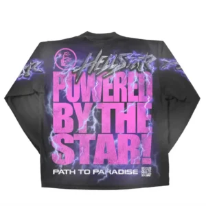 Hellstar Powered By The Star Long-Sleeve T-Shirt ‘Black/Purple’