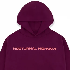 Sp5der Nocturnal Highway Hoodie Dark Purple