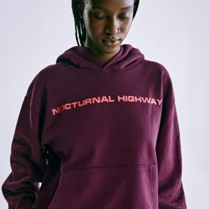 Sp5der Nocturnal Highway Hoodie Dark Purple
