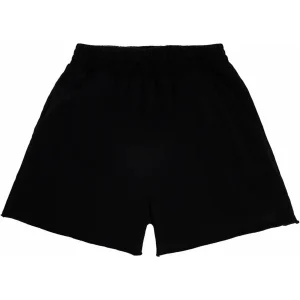 Sp5der OG Logo Embroidered Sweatshort in Black