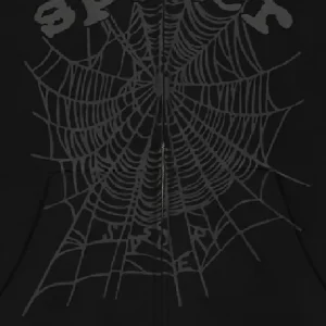 Sp5der OG Web V2 Phantom Zip-Up Hoodie Black