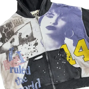 Vale Collage Art Zip Hoodie - Black/Multi