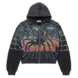 Vale Widow Graphic Zip Hoodie - Black