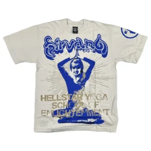 Hellstar Studios Yoga Short Sleeve Tee Shirt Cream