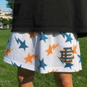 Eric Emanuel x BAPE Miami Basic Short White/Teal/Orange
