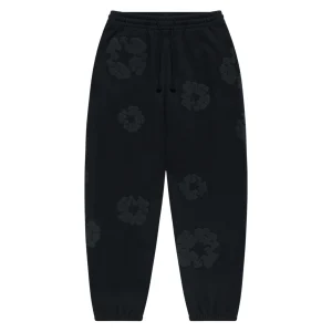 Denim Tears Cotton Wreath Sweatpants Black Monochrome