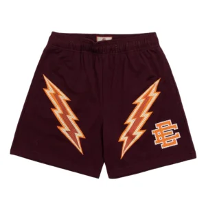 Eric Emanuel EE Basic Lightning Bolt Short Maroon/Orange/Bone