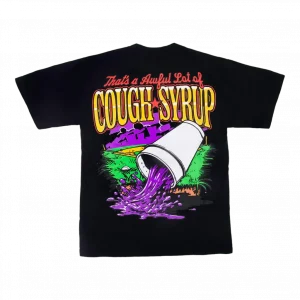 Cough Syrup Baseball Tee Black
