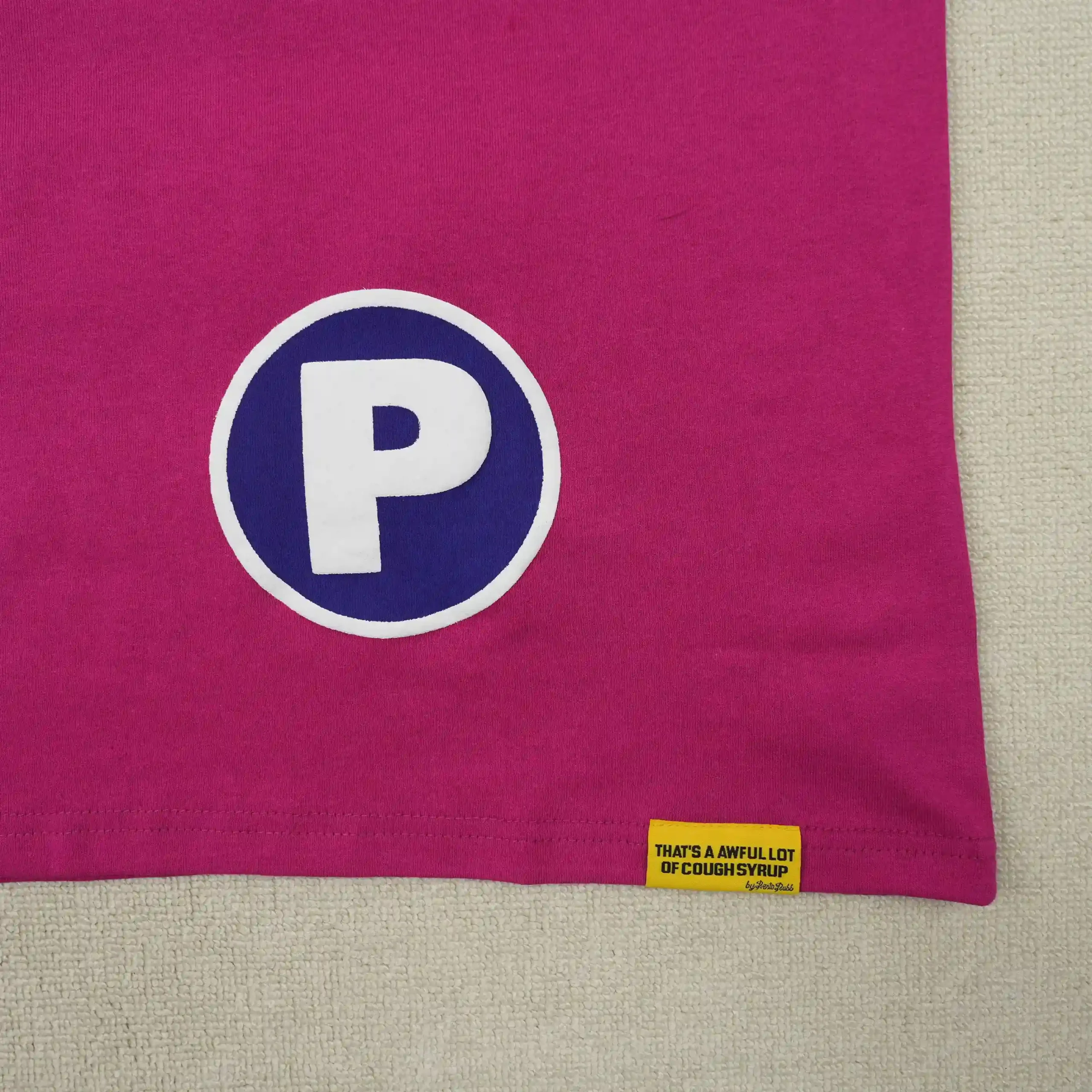 Cough Syrup P Logo Tee Pink