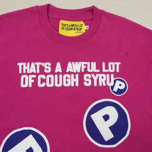 Cough Syrup P Logo Tee Pink