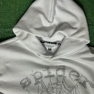 Distressed Chain Hoodie Heather Grey