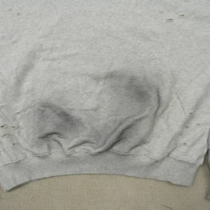 Distressed Chain Hoodie Heather Grey