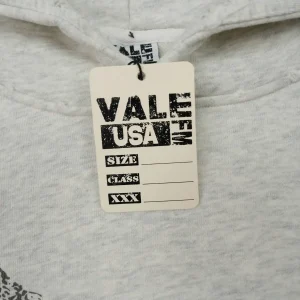 Distressed Chain Hoodie Heather Grey