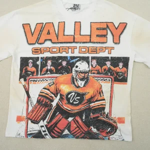 Hockey Goalie Tee Vintage White