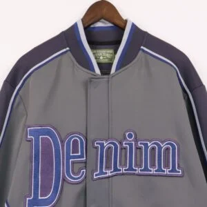 Denim Tears Varsity Jacket Grey Navy