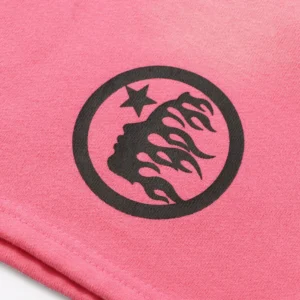 Hellstar Dual Logo Graphic Shorts Pink